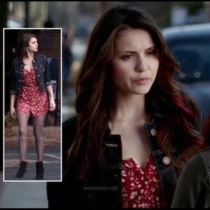 Kimchi Blue red floral dress - ASO Elena Gilbert - SZ Large